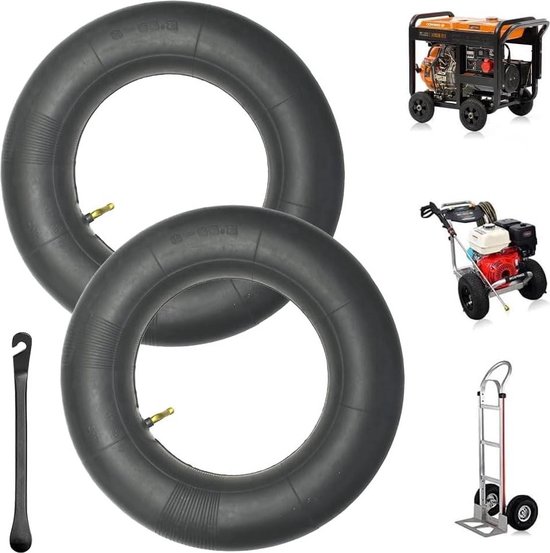 Metafranc Binnenband Voor Kruiwagen - 340 Mm - Type 3.50-6 - Met Schrader Ventiel - Rubber - Max 2,1 Bar