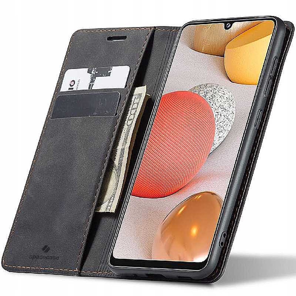 Spacecase Case Galaxy A42 5G Voor Samsung Telefoon Zwart