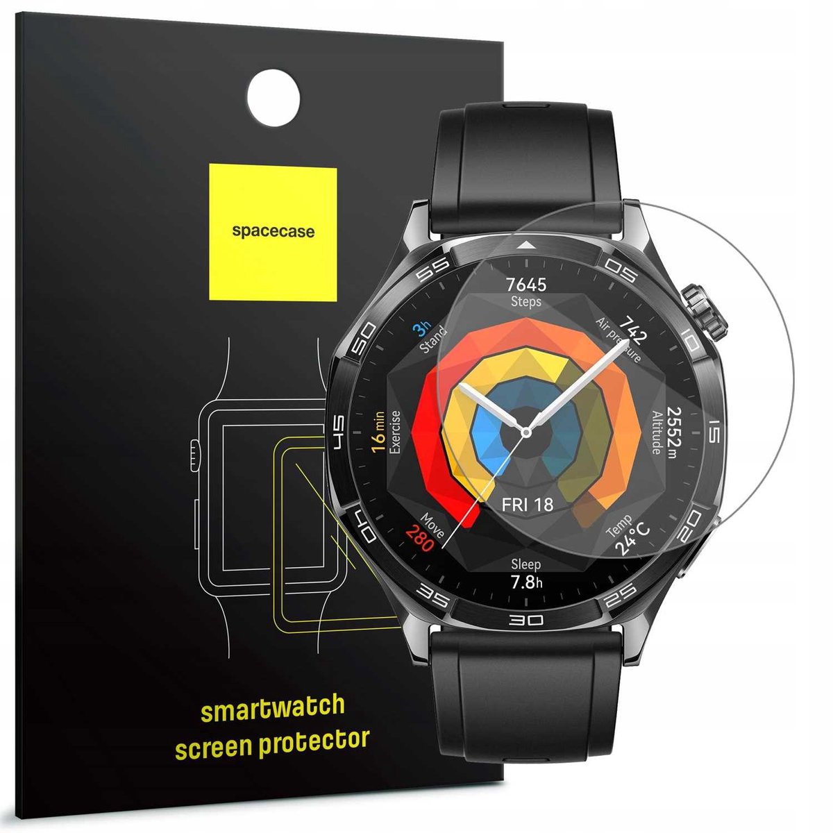 Spacecase Gehard Glas 2.5D Voor Huawei Horloge Gt5 46Mm Beschermende