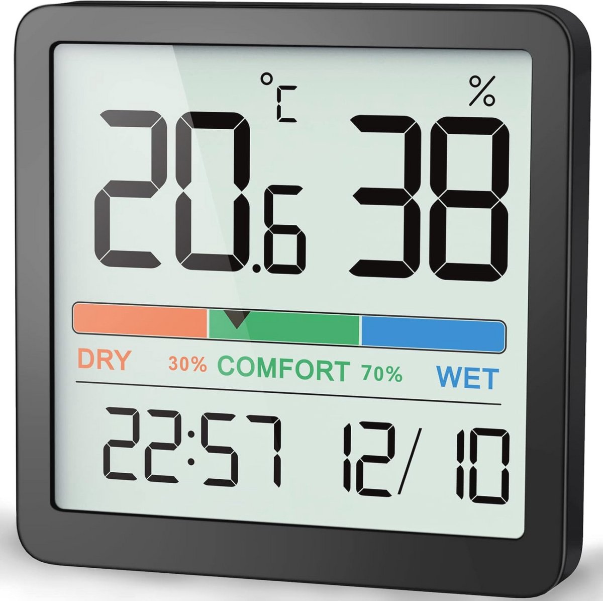 Digitale Thermo-Hygrometer voor Binnen - Nauwkeurige Temperatuur- en Vochtigheidsmeter voor Klimaatbeheersing