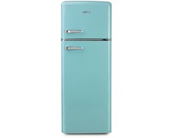 DOMO DO91705R Retro Koelkast - Koelvriescombinatie - D - 206 L - Blauw