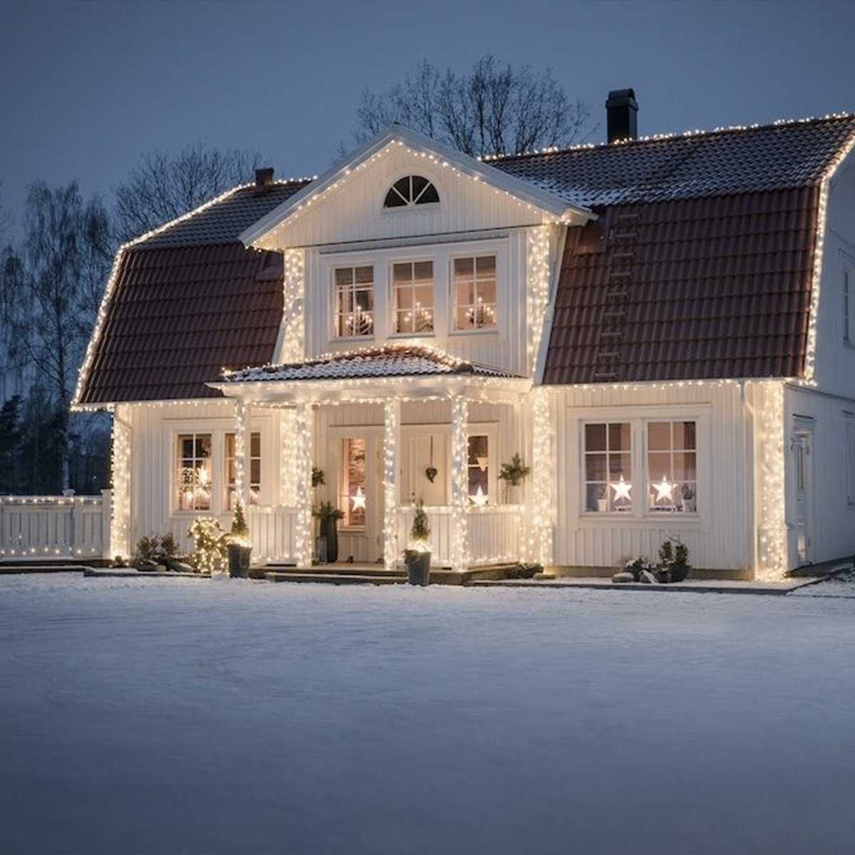 Lichtgordijn voor buiten - koppelbaar - Amber 2200K - 104 LED's - 1 meter