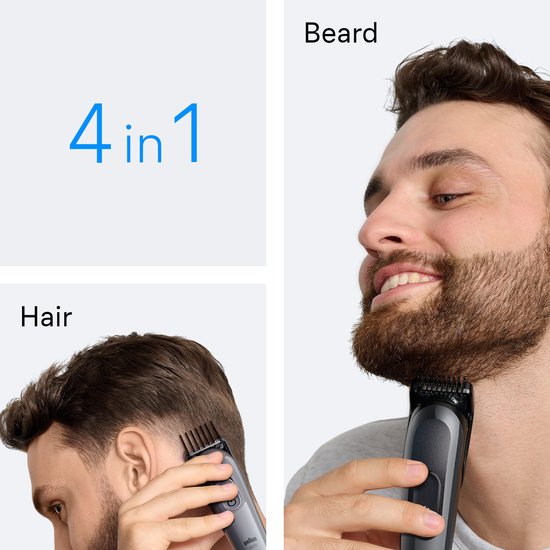 Braun AIO3500 scheer-, knip- en trimapparaat Zwart, Grijs 14 Nikkel-Metaalhydride (NiMH)