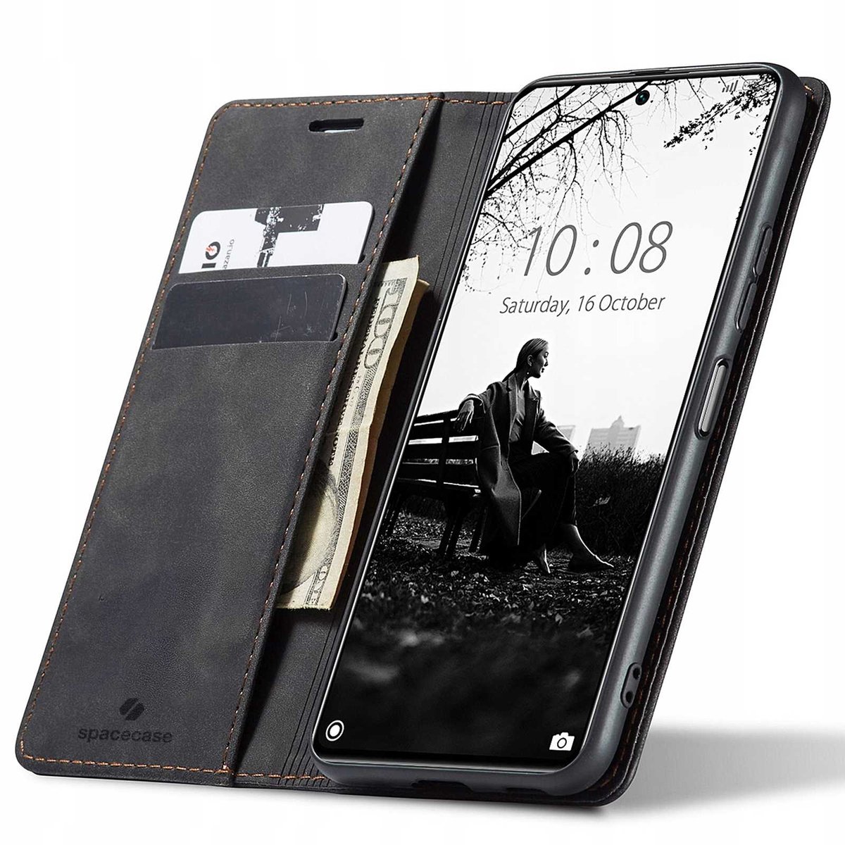 Spacecase Case Portefeuille Galaxy Note 10 Lite Zwart Voor Samsung