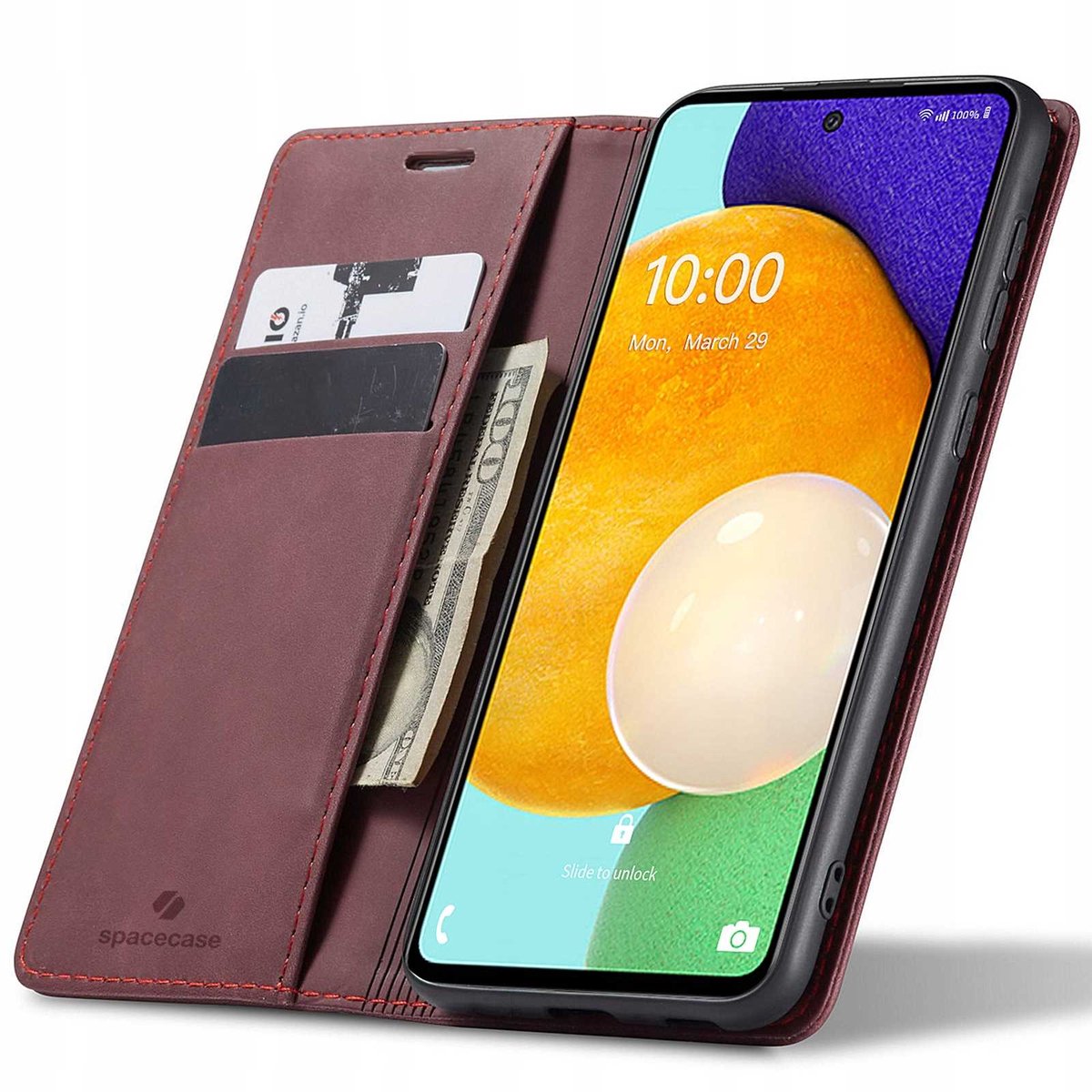 Spacecase Case Wallet Cover Voor Samsung Galaxy A53 Rood
