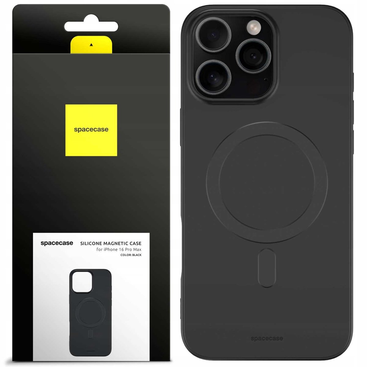 Spacecase Case Magnetische Hoes Voor Iphone 16 Pro Max Zwart