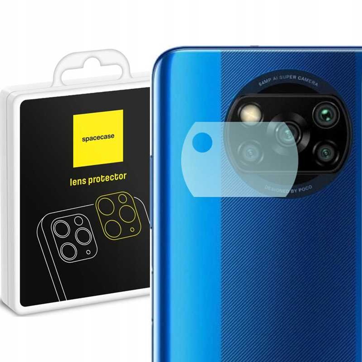 Spacecase Case Cover Voor Poco X3 Nfc Pro Cameraglas