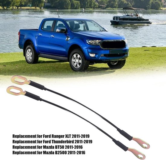 2Pcs Rear Tailgate Wire Cable Strap Compatible With Ranger XLT Ford Thunderbird 2011-2019 BT50 B2500 2011-2016 Vehicle Replacement Parts 2Pcs Rear Tailgate Wire Cable Strap Compatible With Ranger XLT Ford Thunderbird 2011-2019 BT50 B2500 2011-2016 Vehicle Replacement Parts