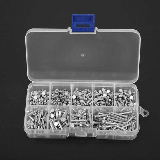 Lot De 450 Rivets Aluminium à Tête Plate M2.5 - GB867 - Pour Assemblage Léger