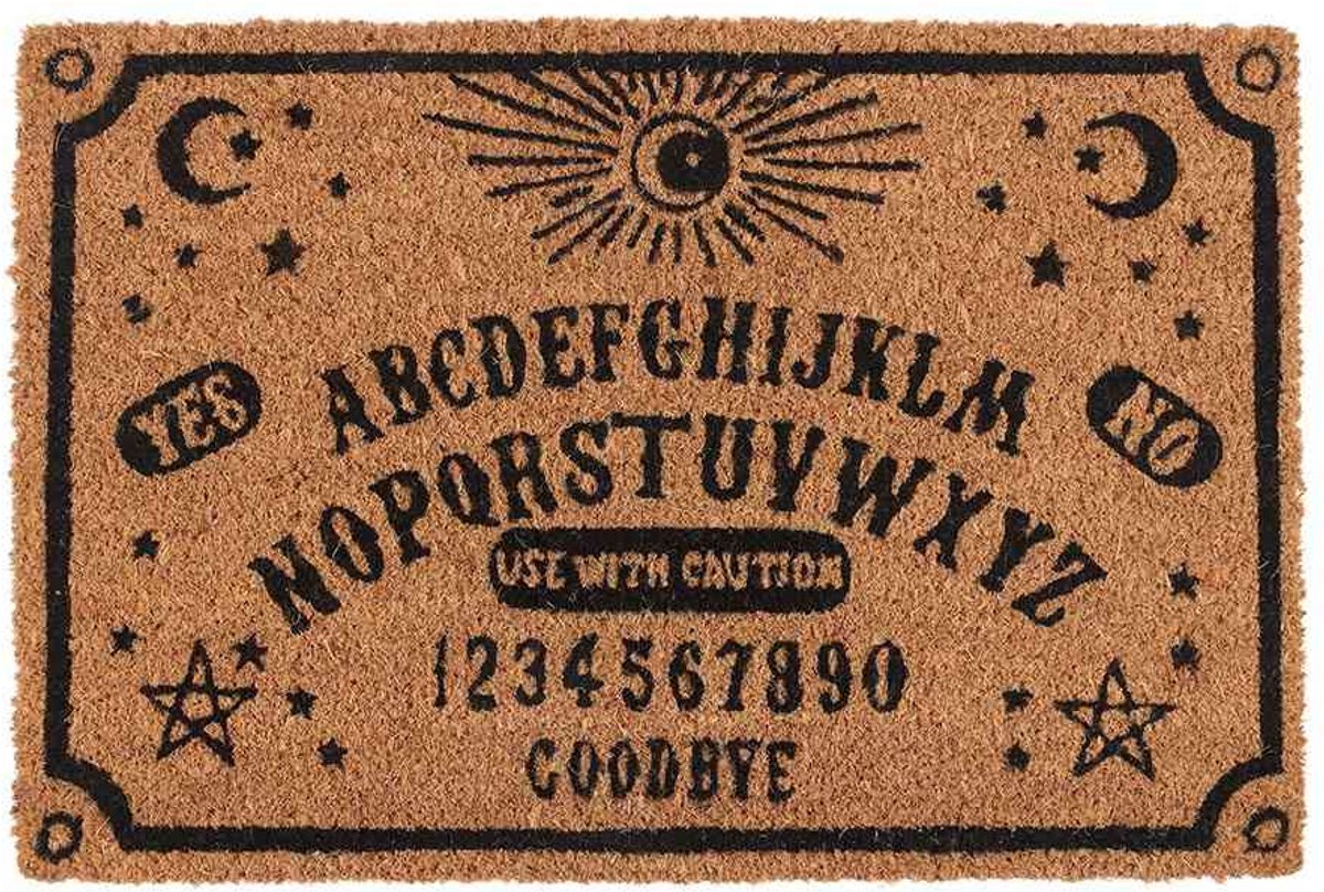 Something Different - Natural Talking Board Deurmat - Bruin/Zwart