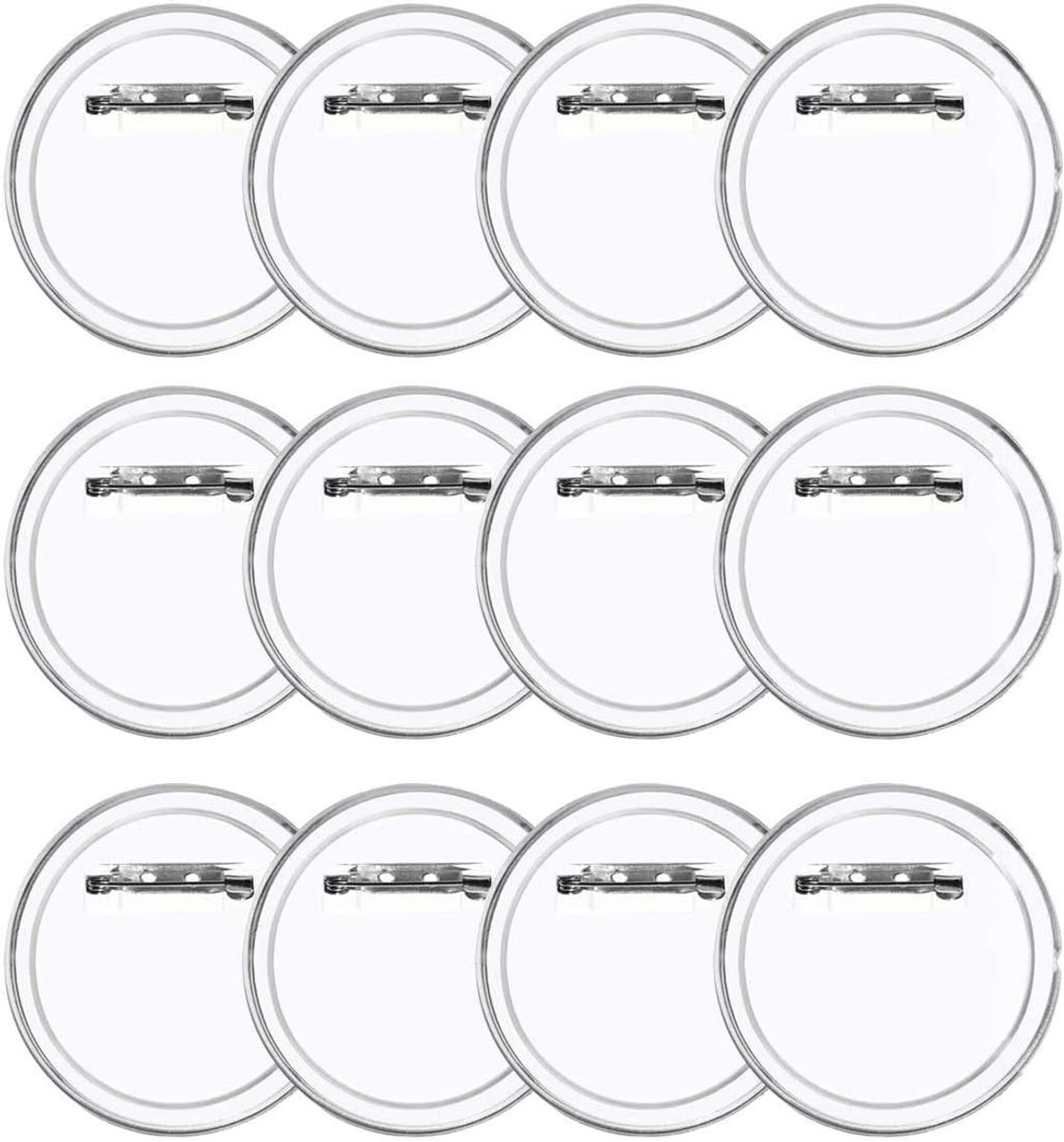 Transparante DIY buttons 36 stuks 45 mm voor foto’s en kleding