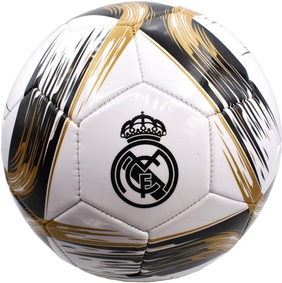 Real Madrid Logo Voetbal Brush - Maat 5 - Bal - Buitenspeelgoed - Sport & Spel - Fanmerchandise - PVC - Kinderen