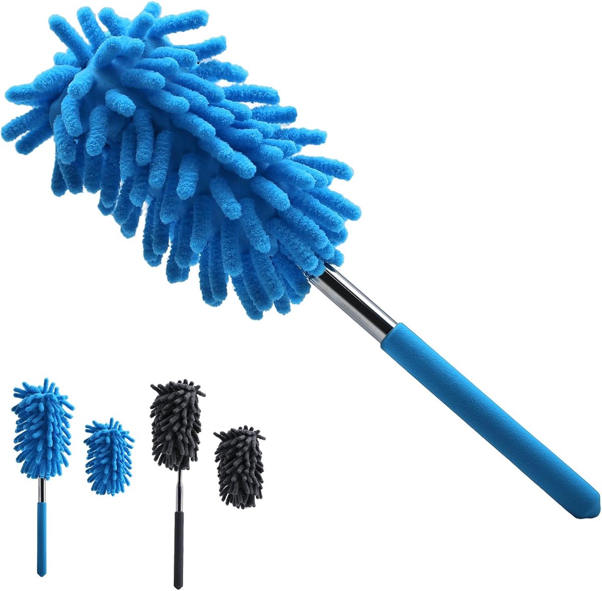 Goedkoopste Uitbreidbare Stofdoek Set met Telescopische Stang en Vervangbare Borstelkoppen voor Efficiënt Schoonmaken