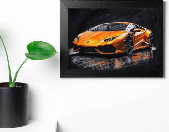 Poster Lamborghini Huracan - 20 x 30 cm - Poster Supercar - Poster A4 - Poster chambre d'enfant | Affiche sur Papier photo 260gr - Poster Voiture - Décoration murale - Affiche Lamborghini - Décoration murale Lamborghini