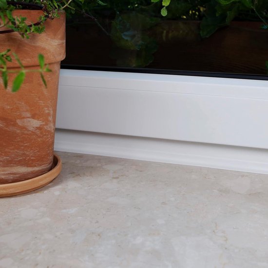 Dalsys Zachte plint zelfklevend Plakstrip, eindstrip voor voegen in woonruimtes, keukens, badkamers, van PVC-kunststof 15m Grijs