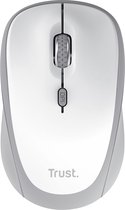 Trust Yvi+ Bluetooth - Draadloze Muis - Bluetooth & USB ontvanger- Compact - Stillere klikken - Wit