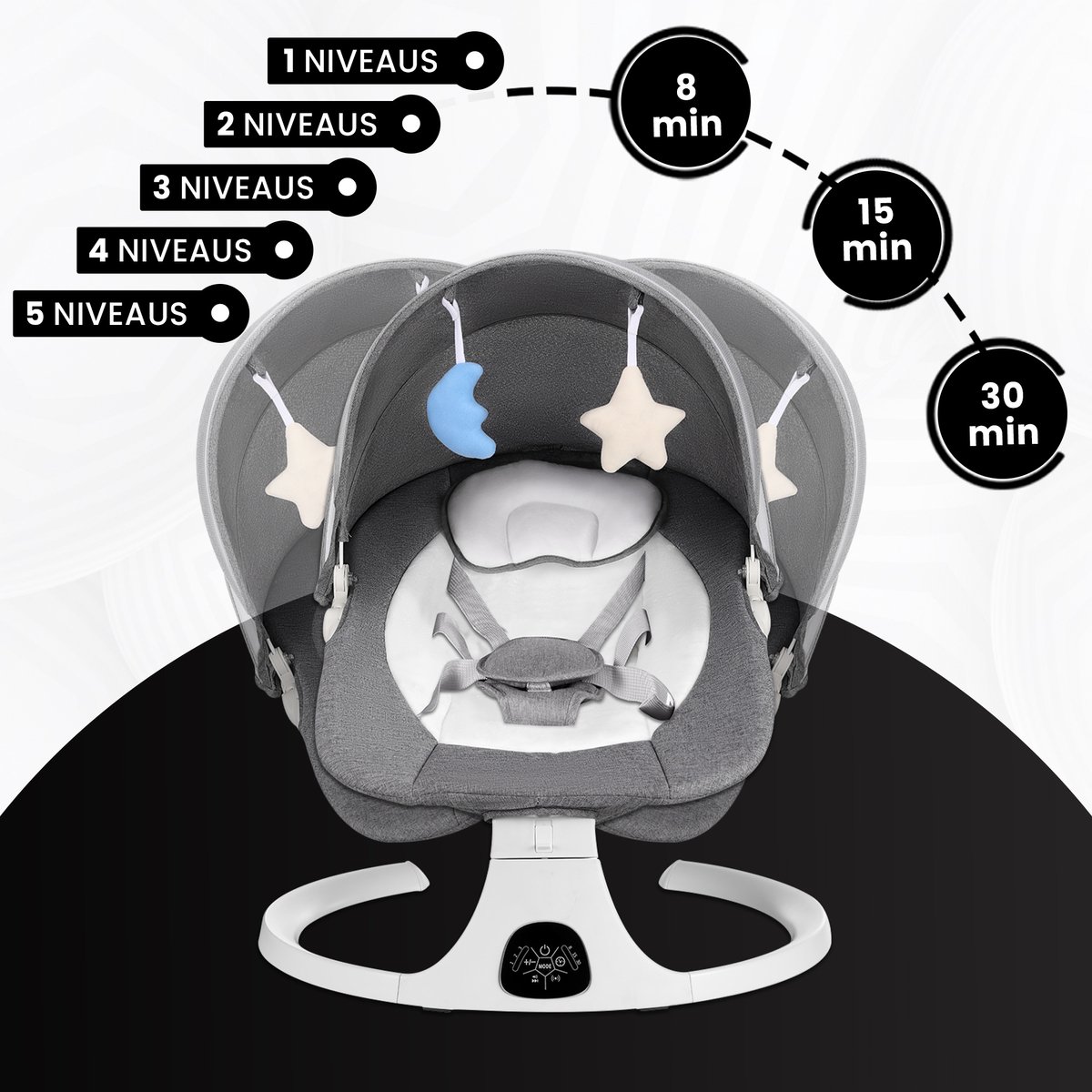 Oemmie Elektrische wipstoel - Baby swing thumbnail 4
