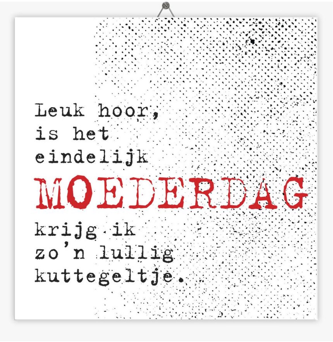 soBAD. Tegeltje Moederdag - Stippel - Kuttegeltje - 10,8 x 10,8 cm