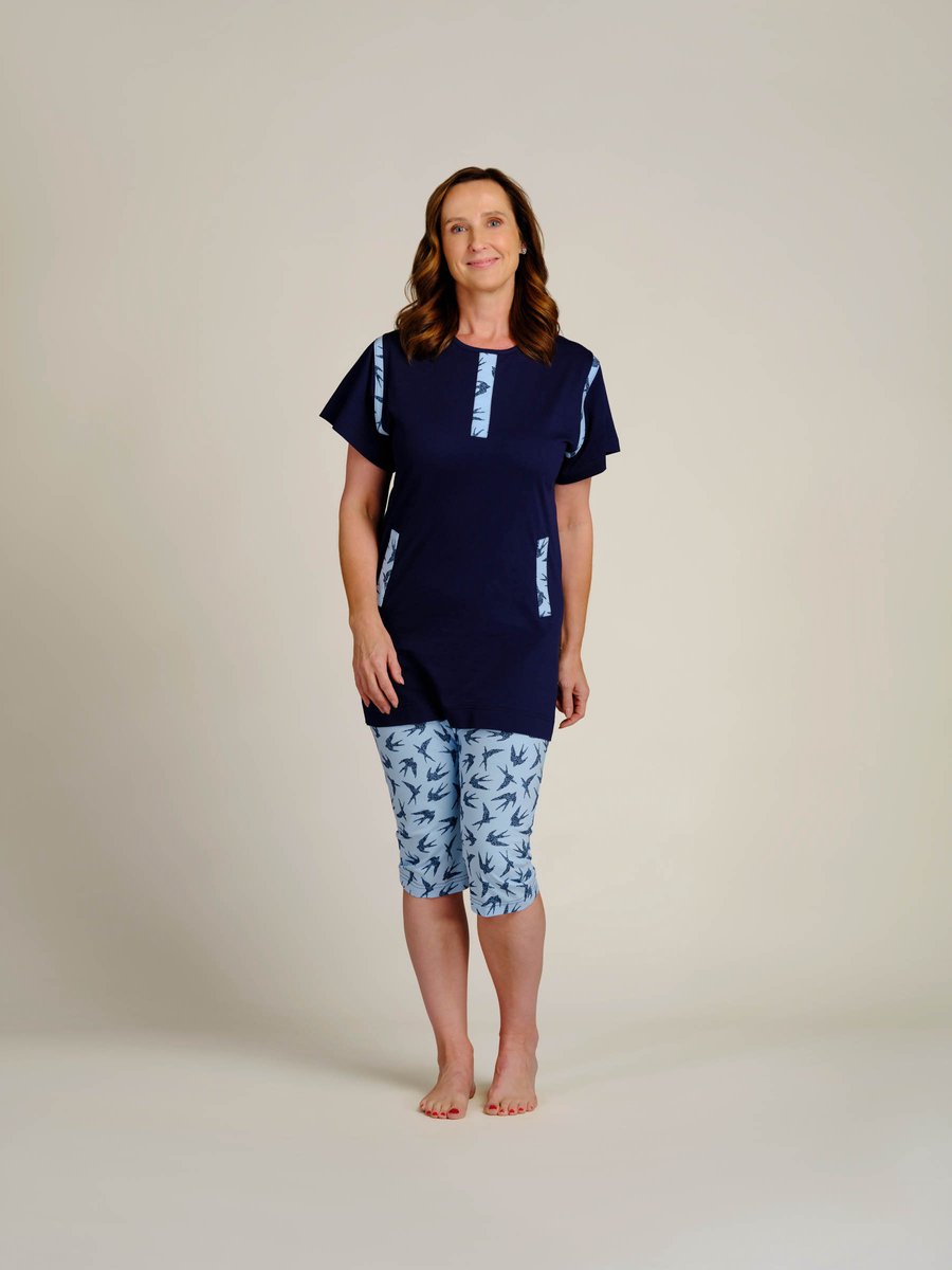 Goedkoopste Dames dessin hansop | Ritssluiting | Pyjama | Topkwaliteit | Marine | XL