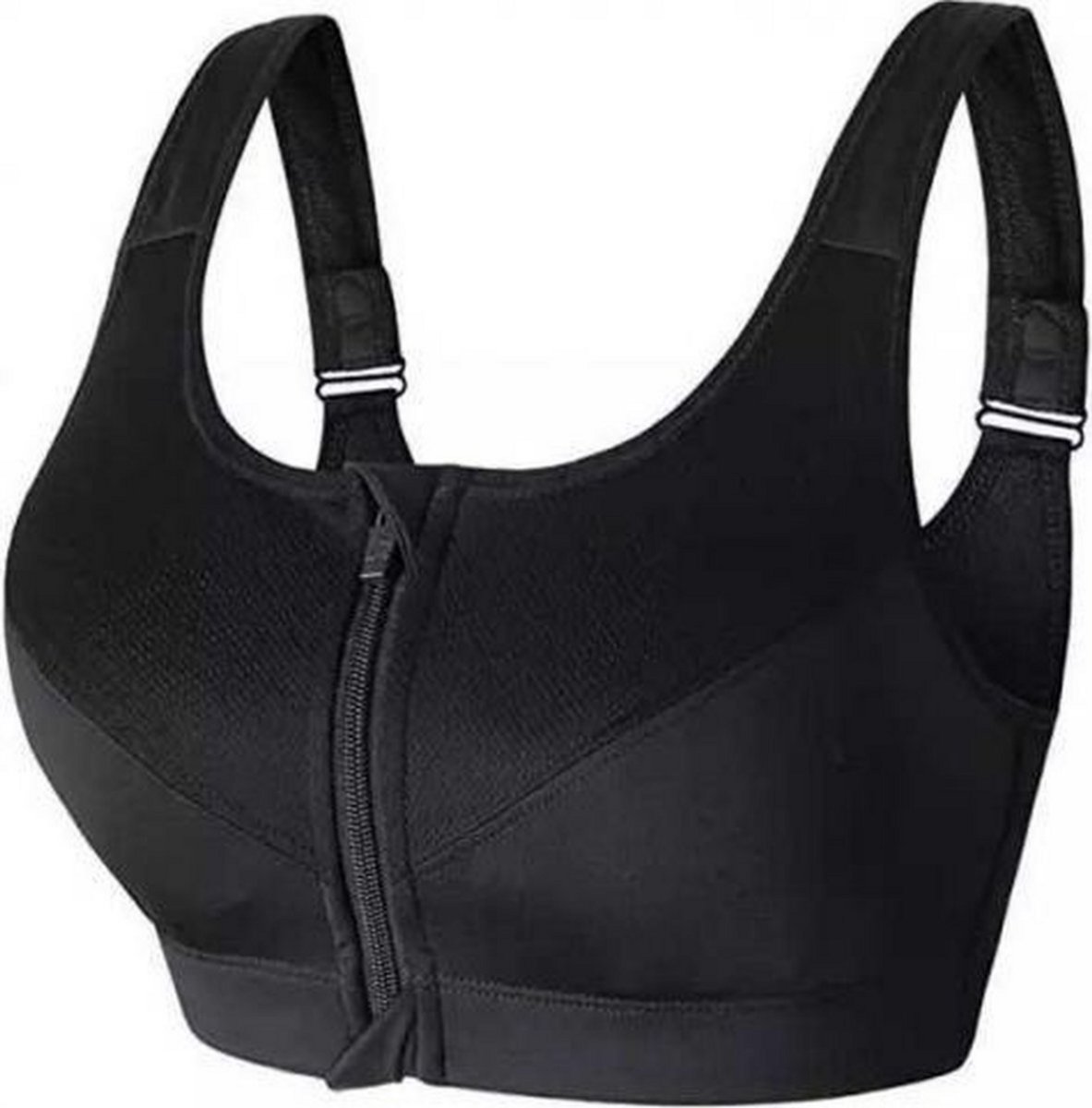 Sportbeha met voorsluiting - Maat L - Sport BH Rits Superior - Voorkant Ritssluiting - Vrouwen Fitness - Fitness BH Met Rits - LOUZIR