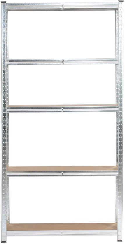 Dubbele Metalen Rekken 90x30x180 cm in Zilver – Staande Stalen/MDF ...