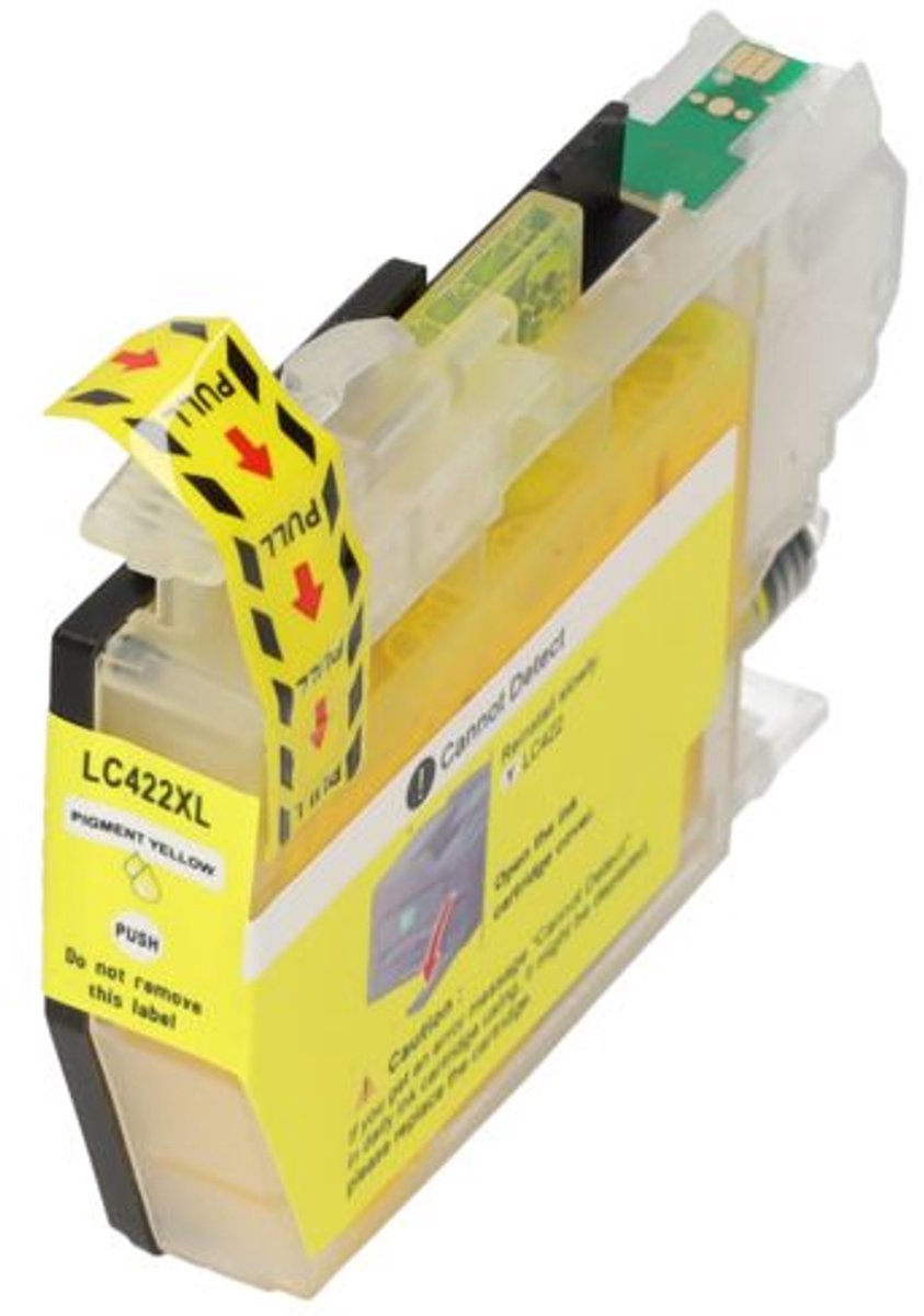 PrintAbout huismerk Inktcartridge LC-422XLY Geel Hoge capaciteit geschikt voor Brother