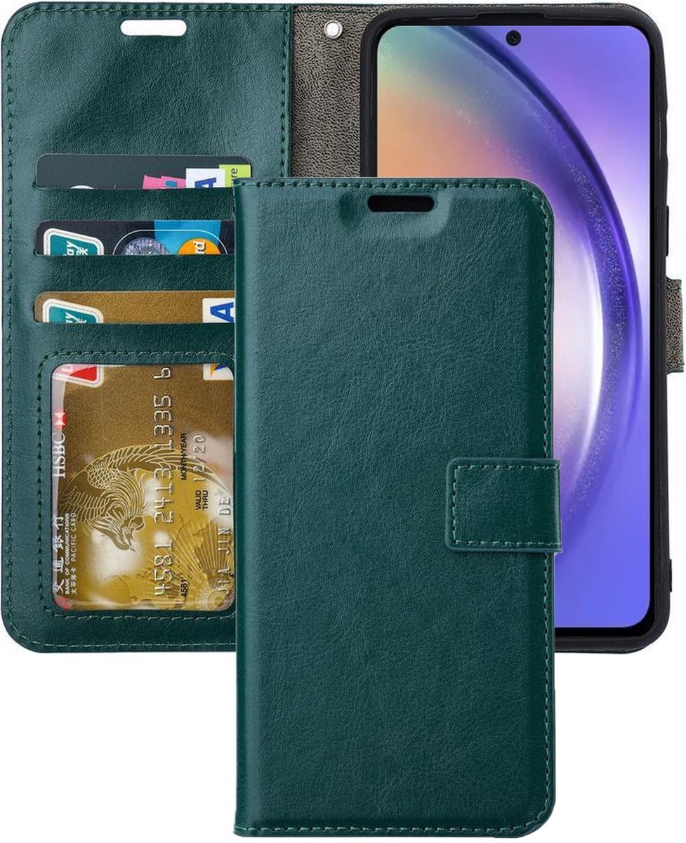 Portemonnee Book Case Hoesje Geschikt voor: Samsung Galaxy S25 Plus - Groen