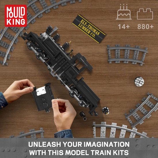 mould-king-technic-city-stoomtrein-elecktrisch-trein-met-treinrails