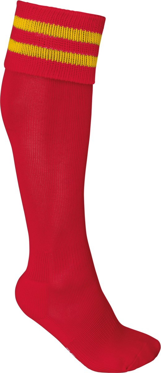 PROACT® Sportsokken Met Contraststrepen PA015 - Sporty Red / Sporty Yellow - 43/46 EU