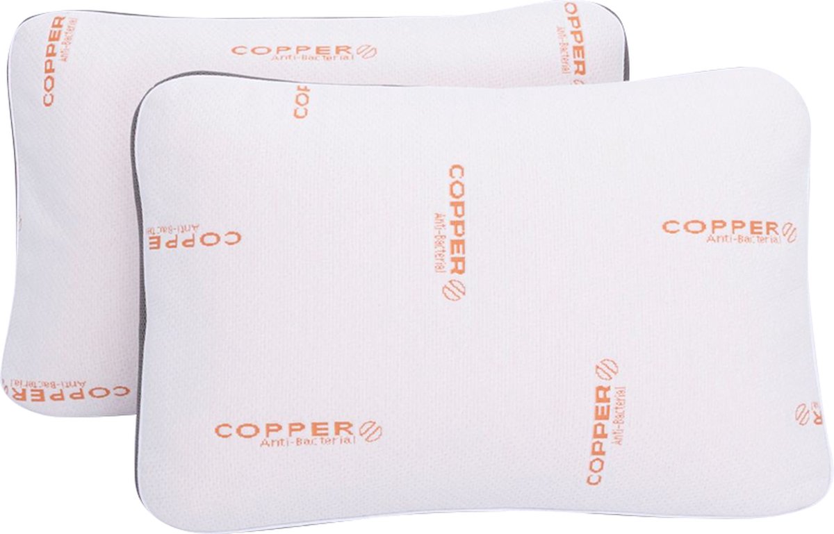 Traagschuim Hoofdkussen met 3D-rand - Koper - Zydante Swisstech®