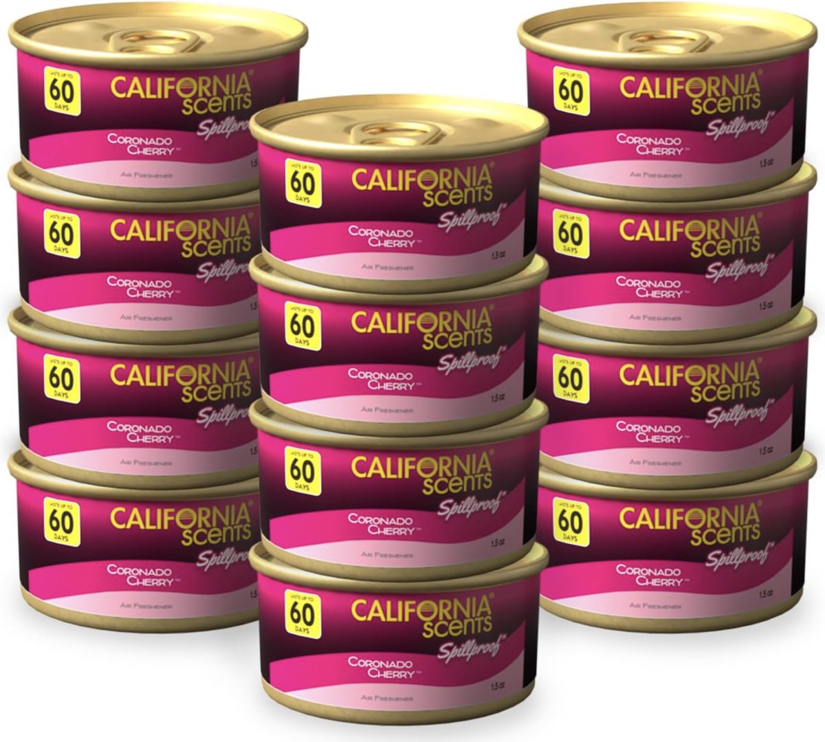 California Scents - Coronado Cherry - Geurblik - luchtverfrisser - Coronado Cherry - 42g. (12 stuks)