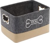 Panier de Rangement pour Jouets pour Chiens Grijs/Beige