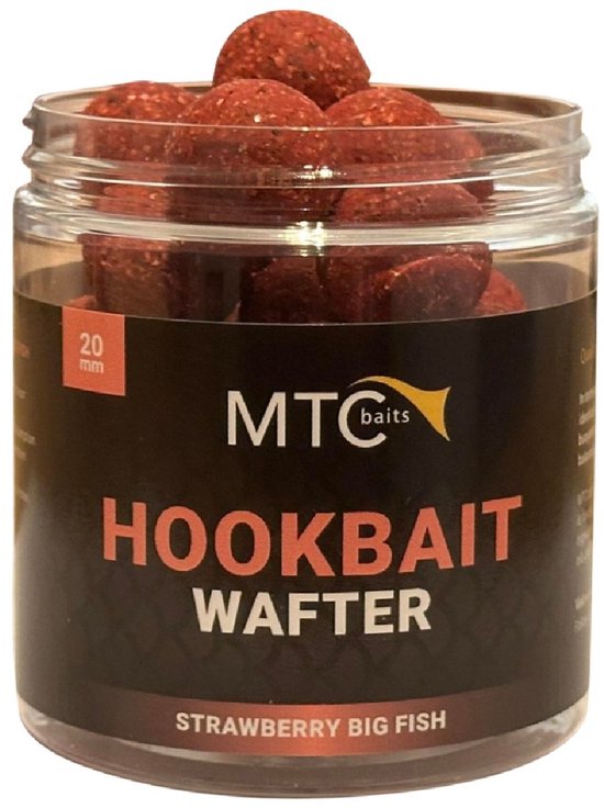 Leurre MTC Baits Strawberry Big Fish Hookbait Wafter 16 mm