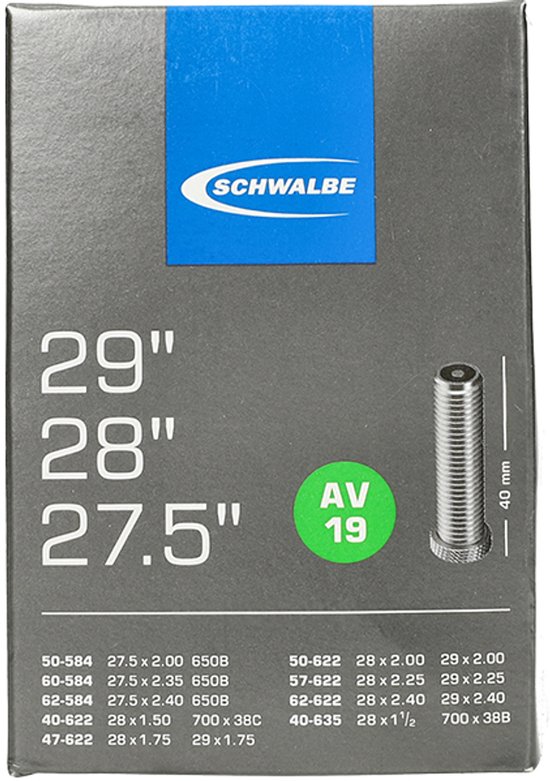 Schwalbe AV19 binnenband – 27.5/29 inch – autoventiel 40mm