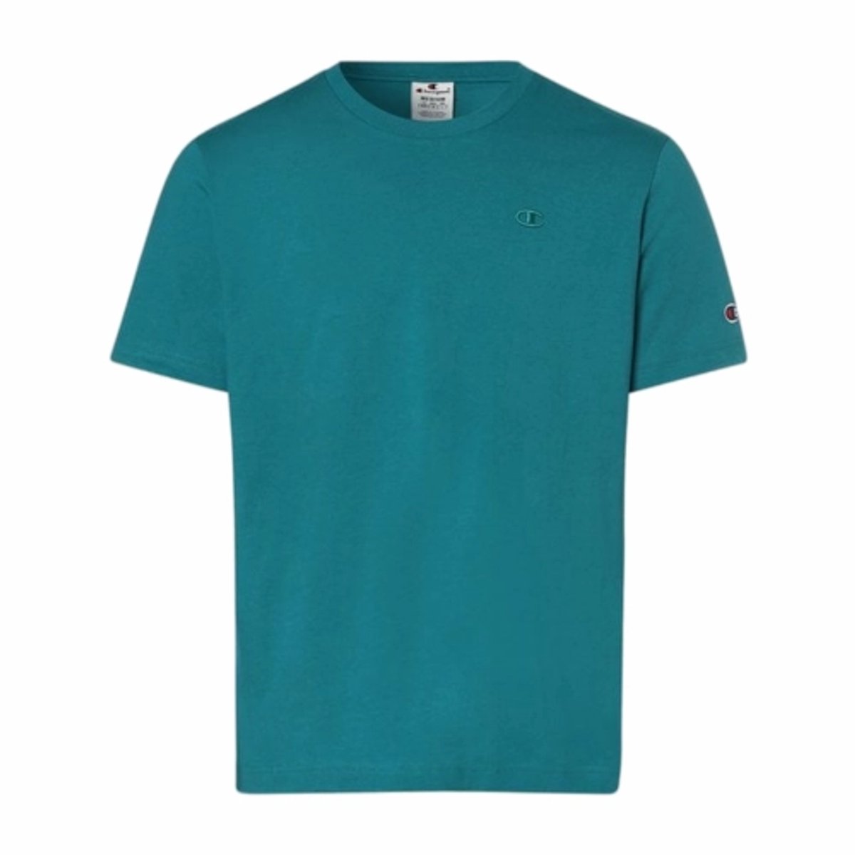 T-Shirt Champion Men Embroidered Comfort Fit Cotton DEK-S Groen