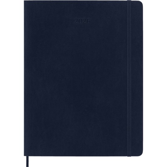 Moleskine 12 Maanden Agenda - 2026 - Wekelijks - XL - Zachte Kaft - Saffier Blauw
