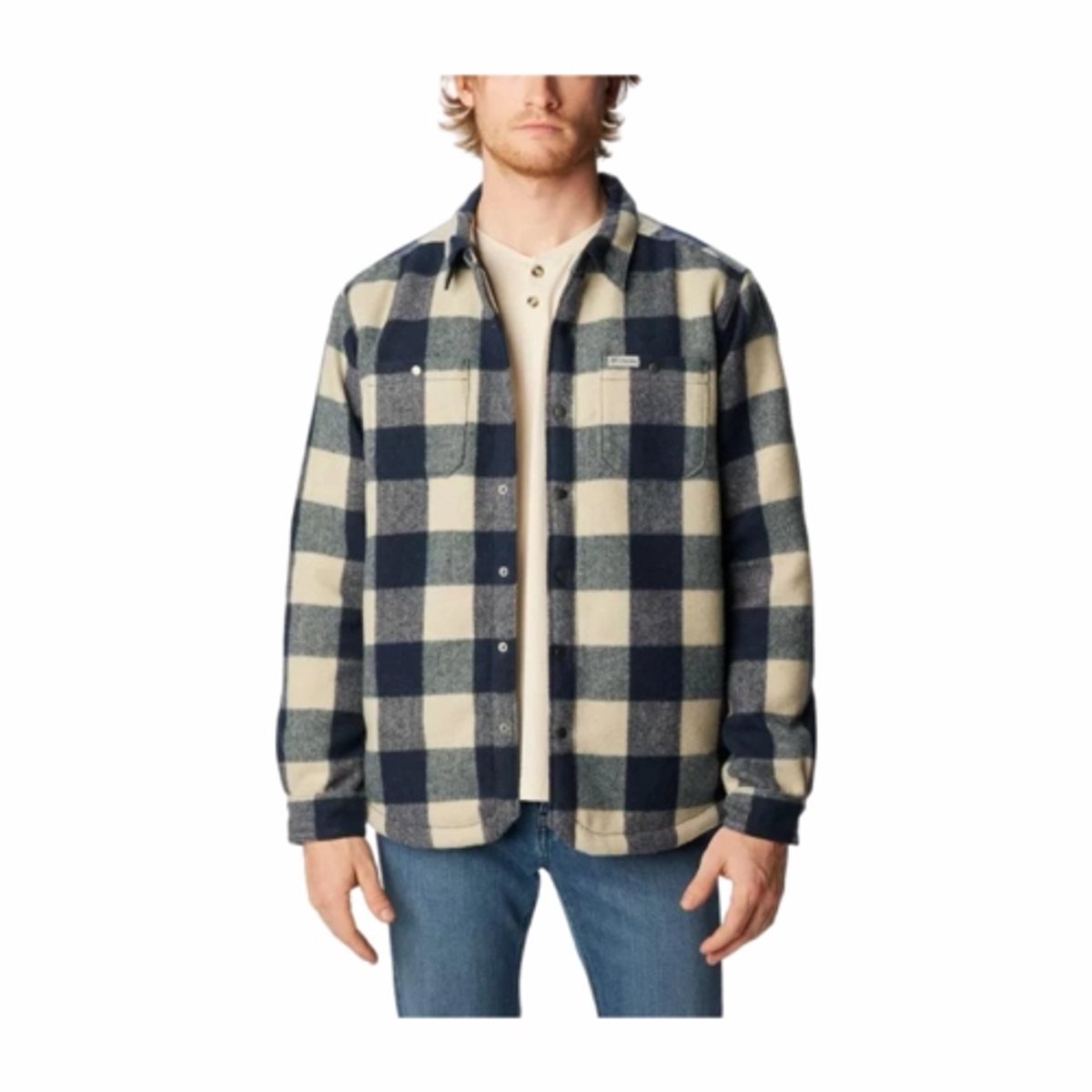 Overshirt Columbia Men Windward II Shirt Jacket Dark Mountain Dimensional Buffalo-XXL Multicolor