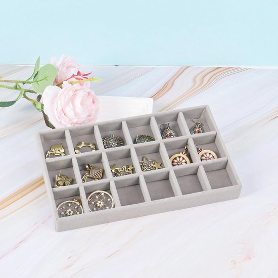 Frebeauty Kleine sieradenschaal set, stapelbare fluwelen