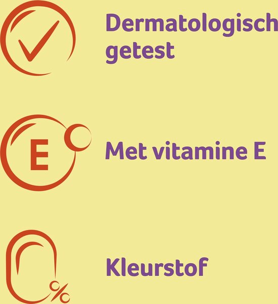 Zwitsal huidolie, dermatologisch getest, met vitamine E, zonder kleurstoffen.