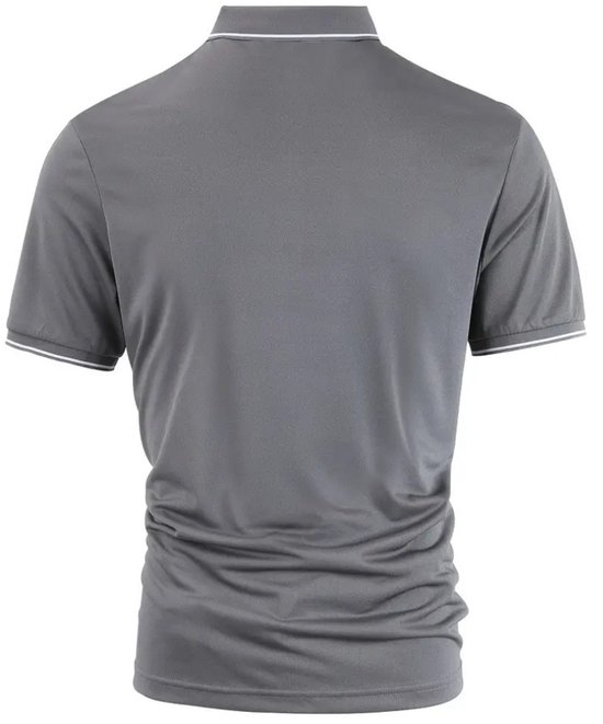 Bovista Golf Shirt Heren - T-shirt - Golfkleding - Golfen - Golf Accessoires - Polo Shirt - Grijs - Maat XXL van Bovista — afbeelding 5