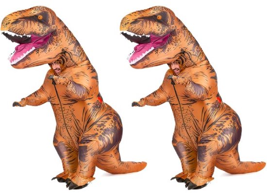 Vivva - 2-Pack - Dino Pak - Opblaasbaar Kostuum - Carry Me Kostuum - Opblaasbaar Pak - Carnaval Kostuum - Carnavalskleding - Dino Kostuum - T-Rex Kostuum - TREXCOS