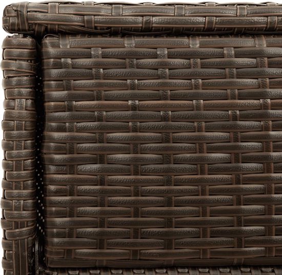 Abri de jardin The Living Store 105x55x113 cm en résine tressée marron - Armoire de rangement de jardin - Abri extérieur - Armoire de rangement extérieure - Coffre de jardin - Armoire en rotin