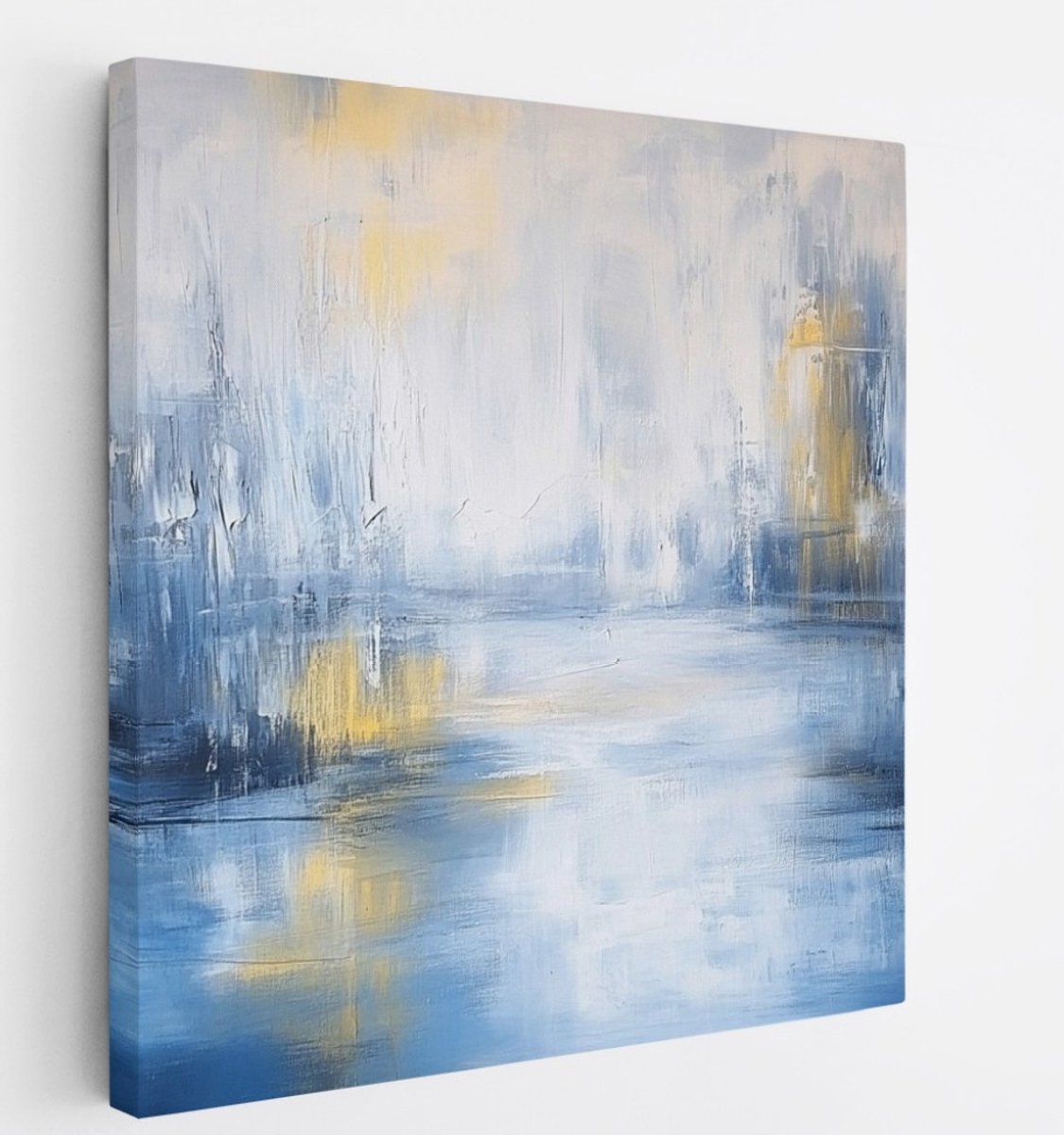 Saammp Canvas Schilderij - Landschap - Minimalistisch - Abstract - 100x100 - Foto op canvas - Wanddecoratie - Muurdecoratie Woonkamer - Slaapkamer decoratie - Canvas Print Multicolor
