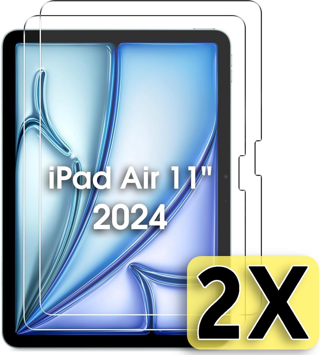 Casemania Glas Geschikt voor Apple iPad Air 6 (11 inch) - Screenprotector Glas Gehard - Tempered Glass - Volledige Bescherming - 2 Stuks