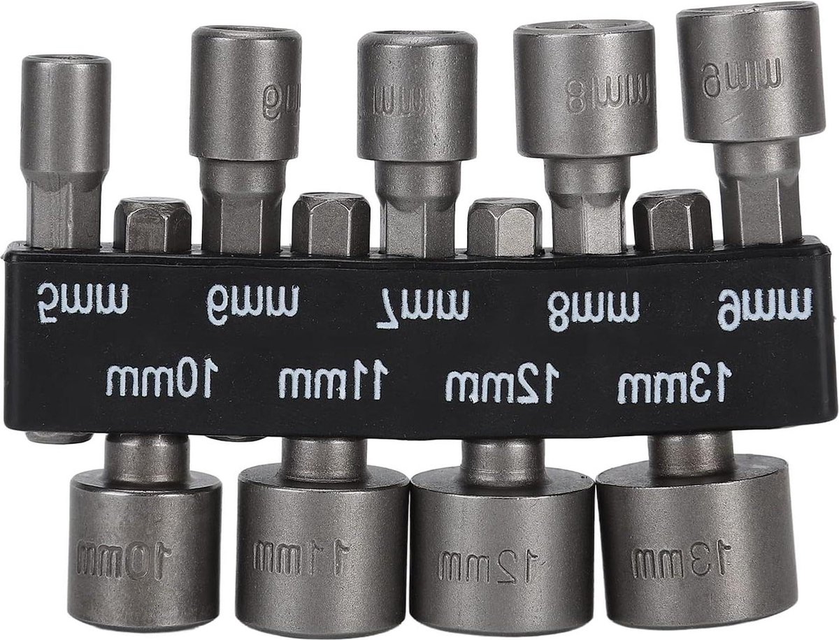 9-delige 1/4 inch Hex Bit Socket Set van Chroom Vanadium Staal met Opslag Houder