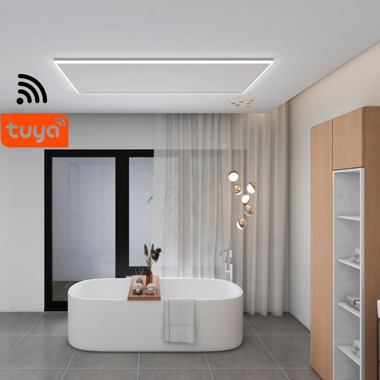 VH Infrarood paneel met LED verlichting & Wifi - Hoog vermogen IR - Instelbare lichtkleur - Dimbaar - 63 x 128 cm - 840 Watt