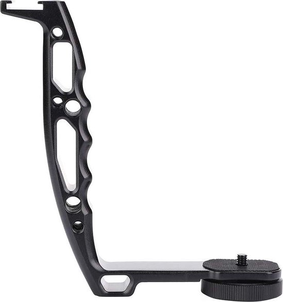 L-houder Verlengde aluminiumlegering met één hand met 1/4schroef L-vormige handgreep draagbare cardanische stabilisator voor Zhiyun Crane 2 DJI Ronin-S cardanische ophanging