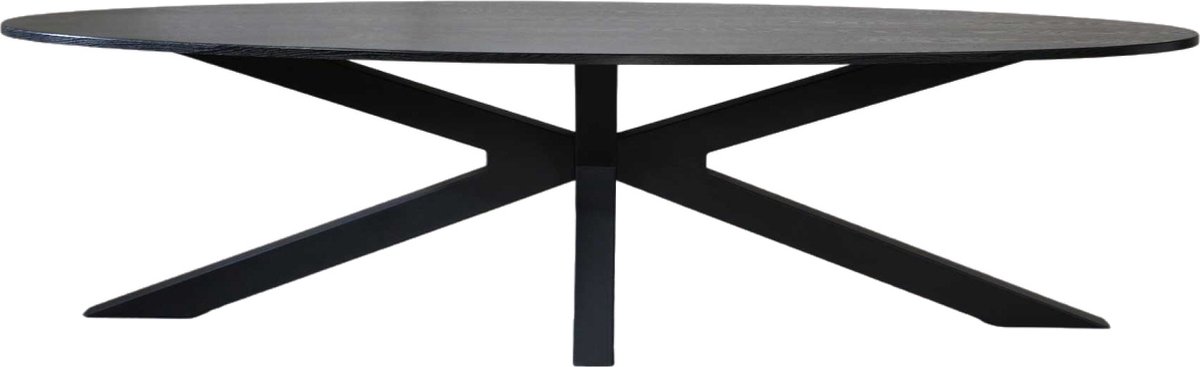 Eettafel ovaal 300cm Rato zwart ovale tafel MDF eetkamertafel