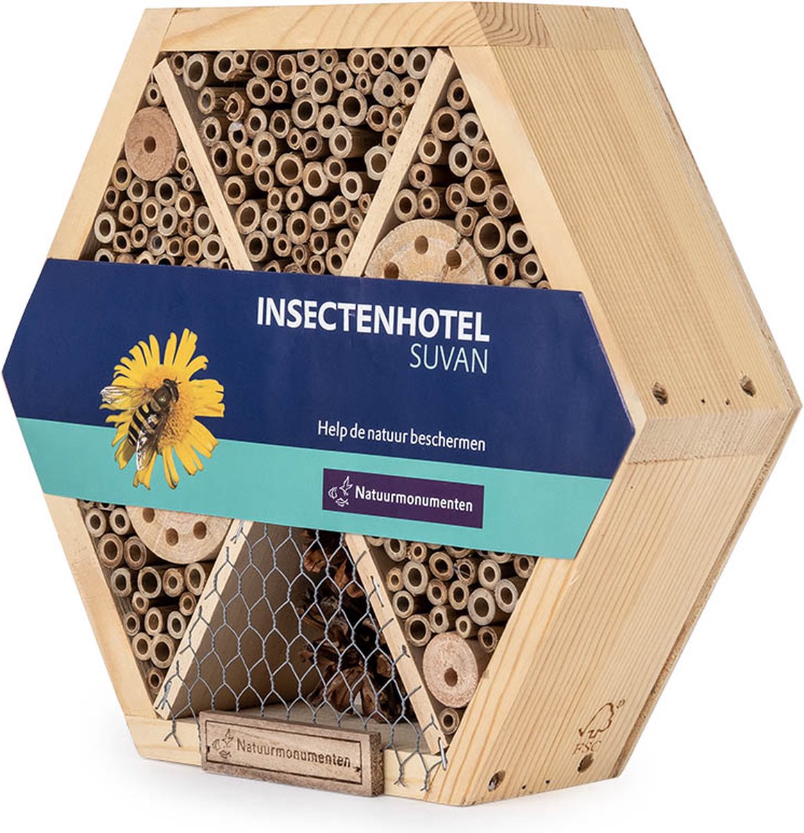Natuurmonumenten Insectenhuis Zeshoek - Nestkast - 25x8x25 cm Medium — afbeelding 7