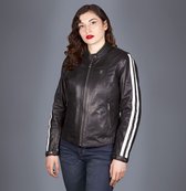 Helstons Victoria Leather Rag Black Jacket XL - Maat - Jas